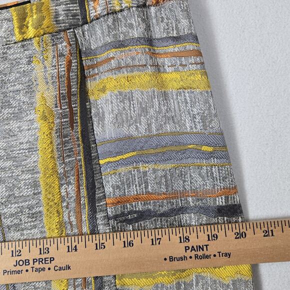 Ashro Jacquard Midi Skirt sz 12 Gray Yellow Orange Geo Print Lined Fall READ - Picture 11 of 13